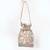 Beige multicolor silk potli bag