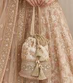 Gold silk potli bag