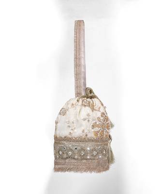 Gold silk potli bag 2