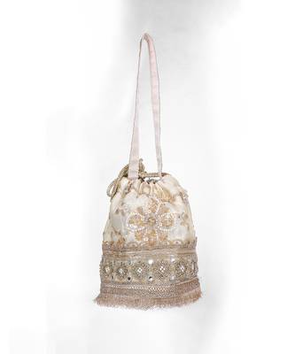 Gold silk potli bag 3