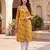 Women's yellow rayon floral printed kurta | elegant ethnic wear kurti | trendy casual & festive wear for women