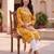 Women's yellow rayon floral printed kurta | elegant ethnic wear kurti | trendy casual & festive wear for women