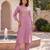 Women's purple silk blend solid embroidered kurta and trouser set | trendy ethnic wear for women