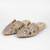 Gold synthetic mojari flats