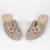 Gold synthetic mojari flats