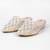 Gold synthetic mojari flats