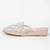 Gold synthetic mojari flats