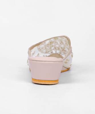 Gold synthetic mojari flats 4