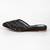 Black synthetic mojari flats