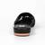Black synthetic mojari flats