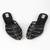 Black synthetic mojari flats