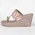 Peach velvet kolhapuri heels