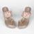 Peach velvet kolhapuri heels
