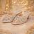 Gold synthetic mojari heels