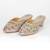 Gold synthetic mojari heels