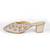 Gold synthetic mojari heels