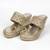 Gold laced kolhapuri heels