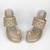 Gold laced kolhapuri heels