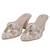 Gold synthetic mojari heels
