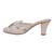Gold synthetic mojari heels