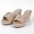 Gold synthetic wedges heels