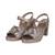 Gold synthetic sandal heels