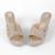 Gold synthetic wedges heels