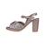 Gold synthetic sandal heels