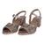 Gold synthetic sandal heels