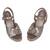 Gold synthetic sandal heels