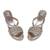 Gold synthetic wedges heels