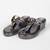 Black synthetic kolhapuri heels
