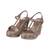 Gold synthetic mojari heels