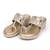 Gold synthetic kolhapuri heels