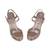 Gold synthetic mojari heels