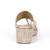 Gold synthetic kolhapuri heels