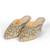 Gold synthetic mojari heels