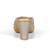 Gold synthetic mojari heels