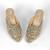 Gold synthetic mojari heels