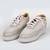 White synthetic beaded casual shoes