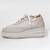 White synthetic beaded casual shoes