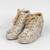 Gold synthetic embroidered casual shoes
