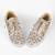 Gold synthetic embroidered casual shoes
