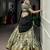 Women's Tussar Silk Floral Kalamkari Printed Lehenga Choli with Embroidered Border Dupatta