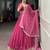 Women's Rani Pink Georgette Sequins Embroidered Lehenga Choli