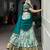 Women's Tussar Silk Floral Kalamkari Printed Lehenga Choli with Embroidered Border Dupatta