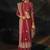 red viscose saree with jari sequence and cut dana heavy hand work