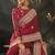 red viscose saree with jari sequence and cut dana heavy hand work
