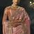 peach madhurai silk blend saree with jari thread cut dana and jardoshi heavy hand work