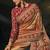 red sabyasachi cloth saree with jari & sequence heavy hand work